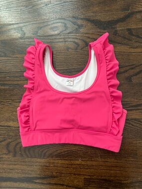 RELLECIGA Hot Pink Ruffle Tank Swim Top for Kids